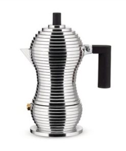 ALESSI «Pulcina» Cafetera Café Exprés Aluminio Negra, Modelo MDL02/1 B